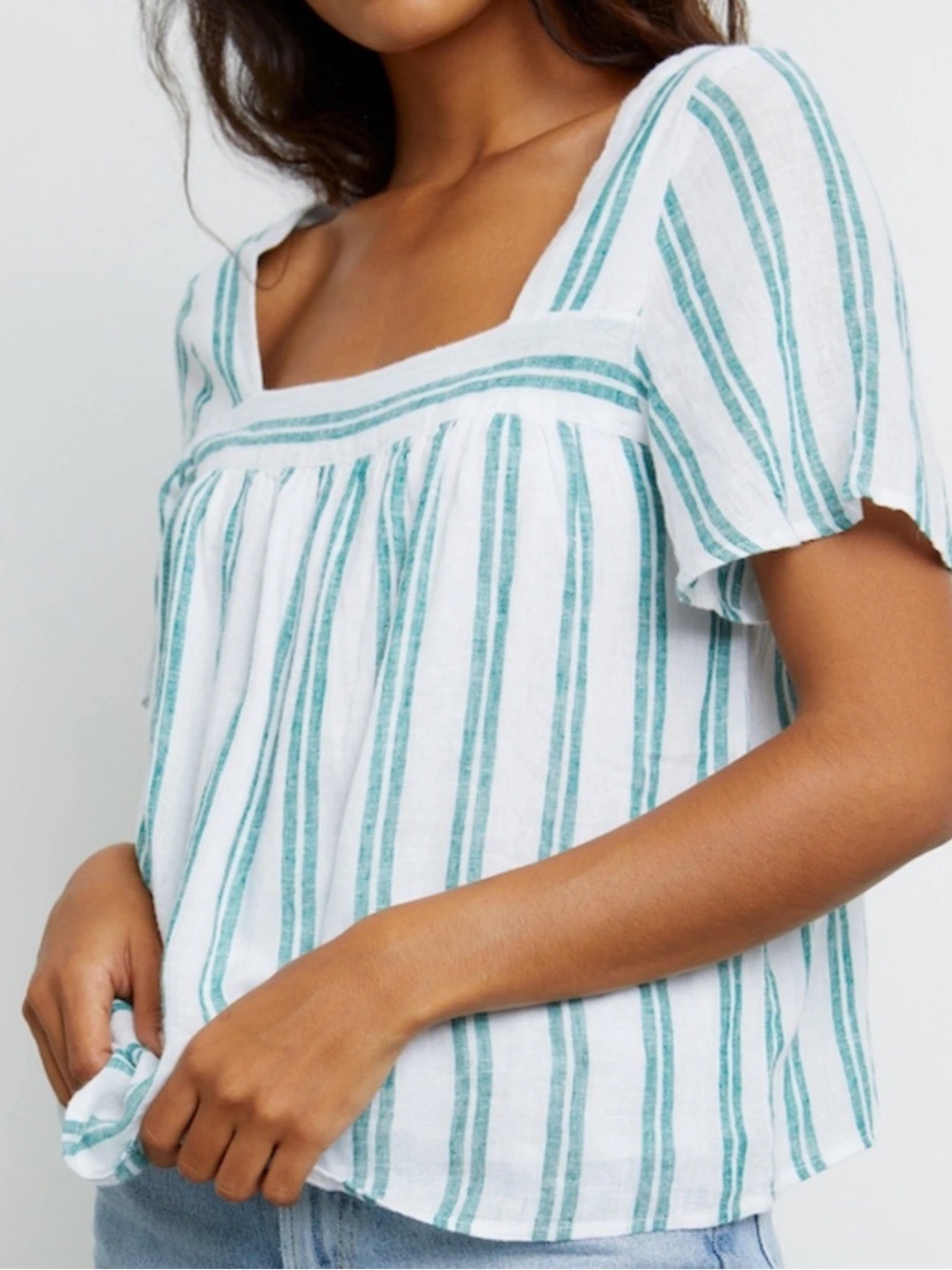 Rails Savon Ivy Stripe Linen Blend Blouse